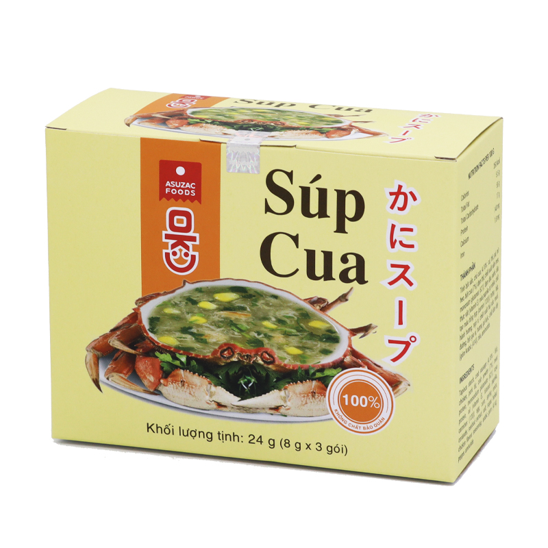 Thùng 6 hộp Súp cua Asuzac (24g x 6 hộp)