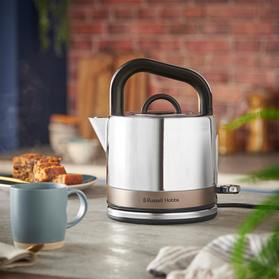 Ấm siêu tốc Russell Hobbs Distinctions 26422-70 2400W dung tích 1.5L, màu titan Hàng chính hãng