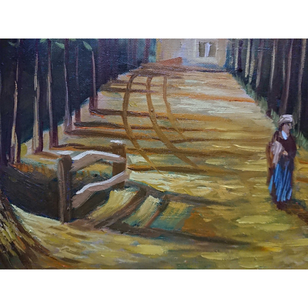 Thu Về - Tranh Sơn Dầu Vẽ Tay 30x40cm