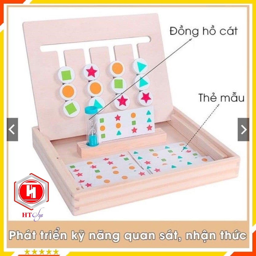Đồ Chơi Trí Tuệ Cho Bé, Đồ Chơi Tư Duy, Đồ Chơi Xếp Hình 4 Màu Theo Thẻ, Quà Tặng Sinh Nhật Cho Bé Trai Bé Gái