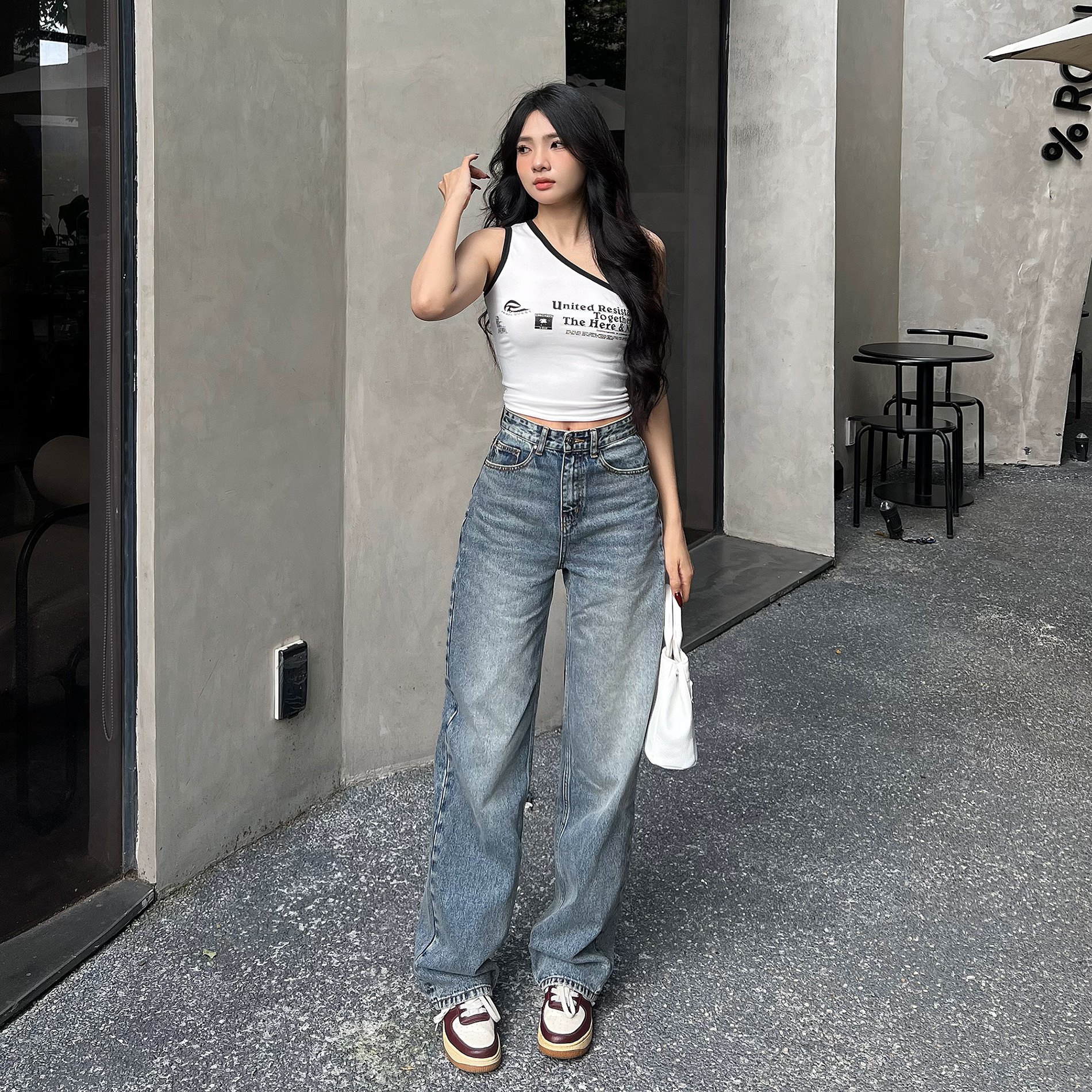 Quần Jean Ống Rộng Classic Carolina Blue Aaa Jeans