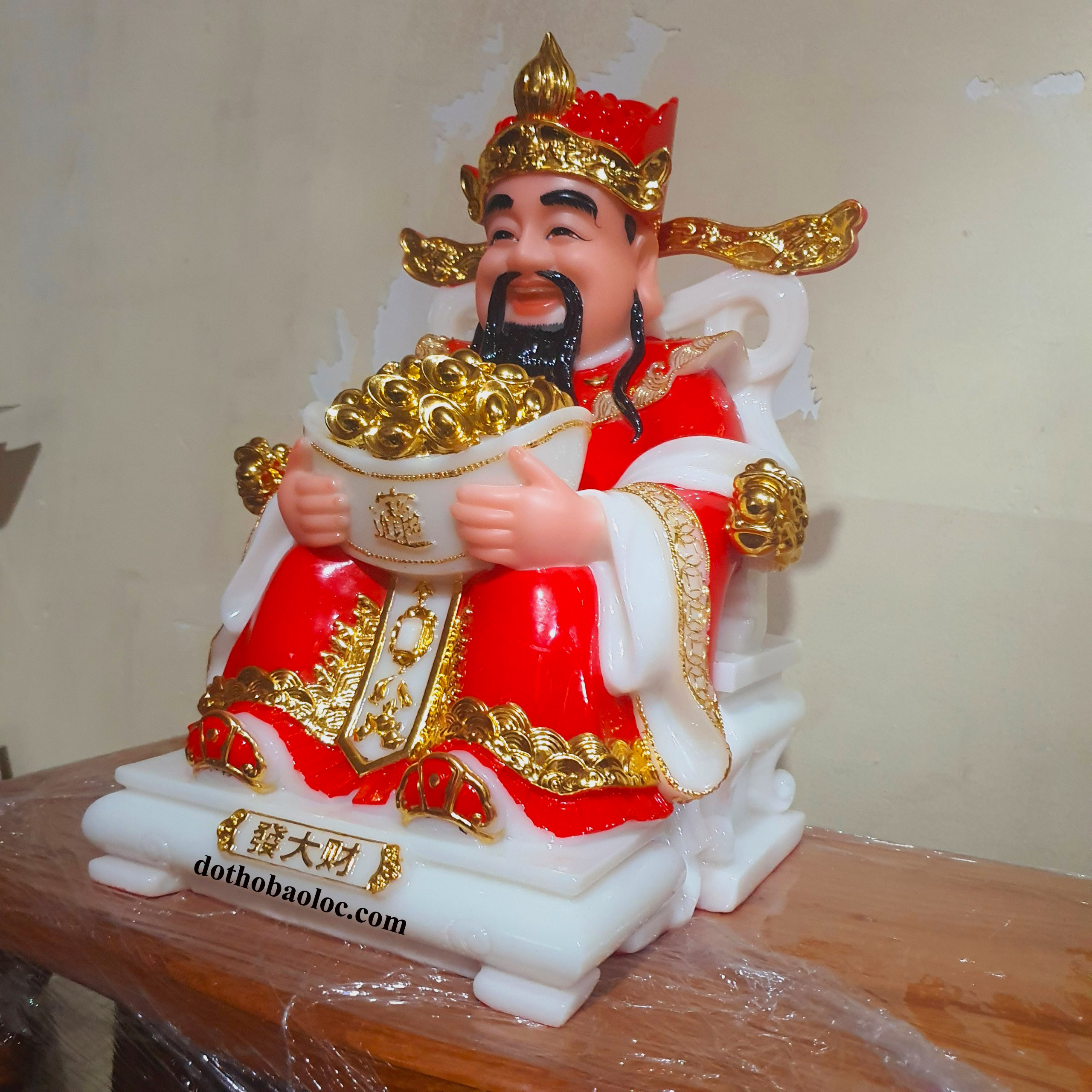 Tượng Thần Kim T.iền Chiêu Tài Lộc bằng đá cao cấp cao 36cm