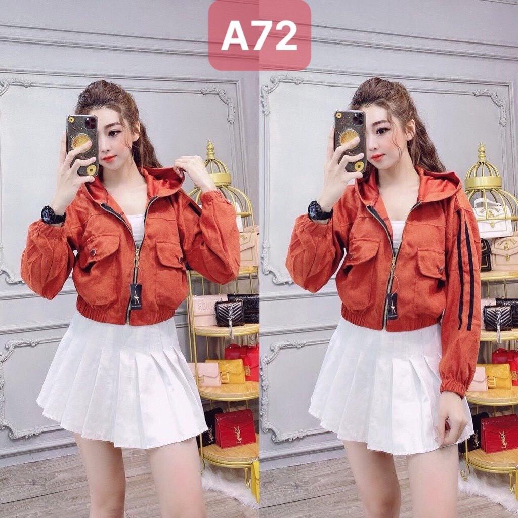 Áo khoác nữ gió dù 2 lớp chống nắng phối viền túi hộp ngộ nghĩnh-dễ thương