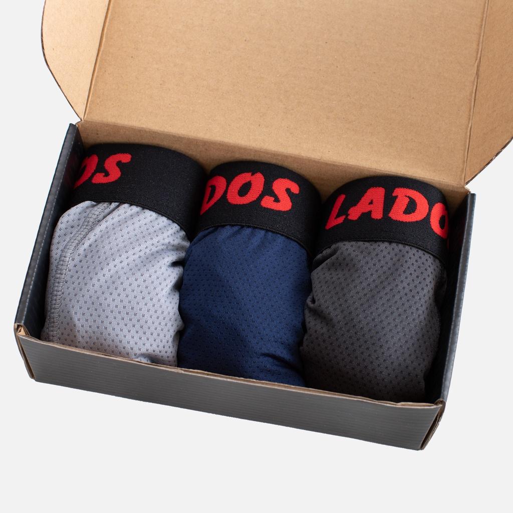 Combo 3 Quần lót boxer vải lưới co giãn thoáng mát LADOS - 4117 form chuẩn, thấm hút