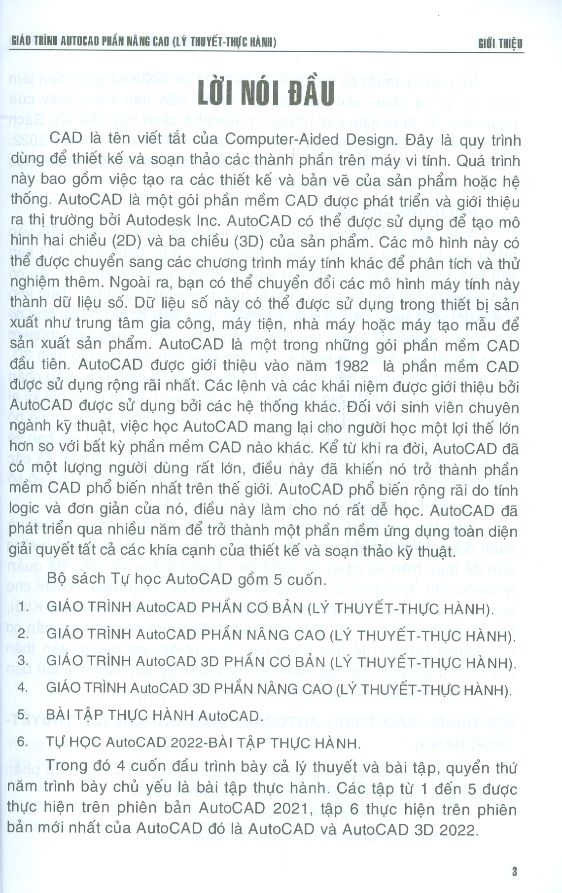 GIÁO TRÌNH AUTOCAD - PHẦN NÂNG CAO (Lý Thuyết - Thực hành) (Dùng cho các phiên bản Autocad 2022, 2021)