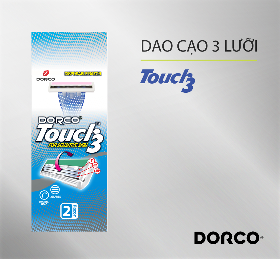 Vỉ 2 dao cạo 3 lưỡi DORCO TP 900 2B