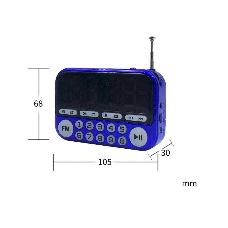 Đồng hồ để bàn kiêm đài radio, thiết bị nghe nhạc C-866 (đa chức năng)