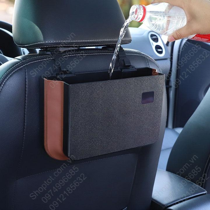 Túi để đồ gắn ghế sau xe ô tô chống nước, có thể xếp gọn, để chai nước, để đồ cá nhân, đê sách báo đa năng