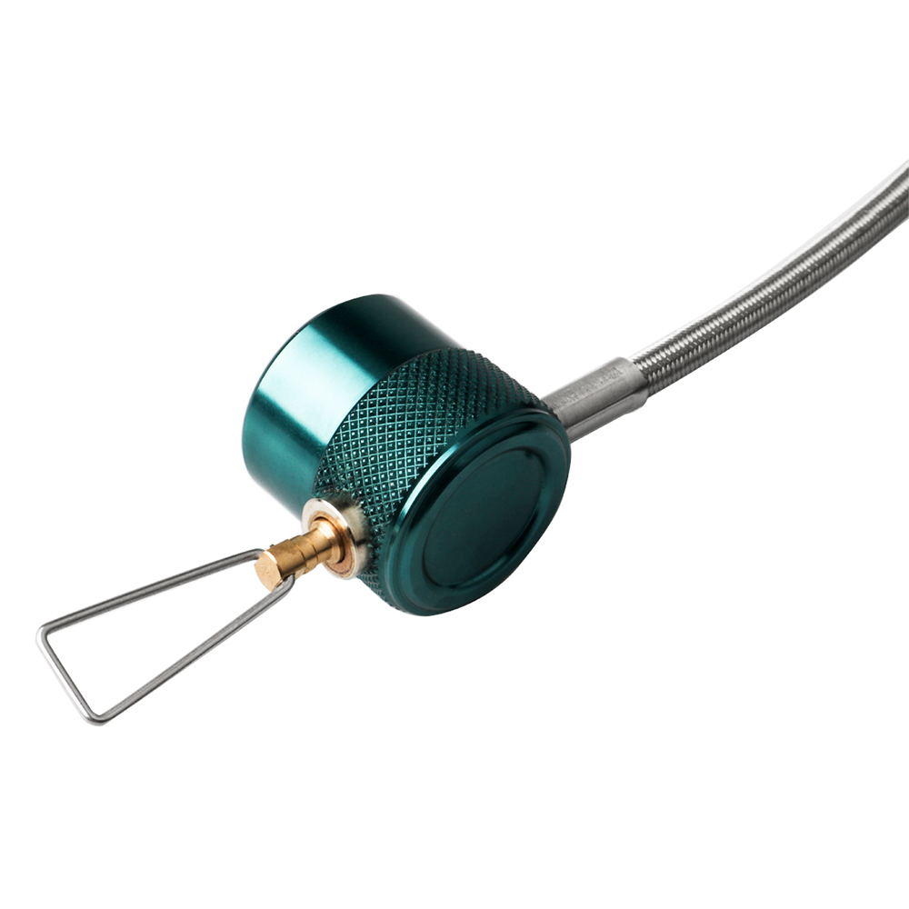 Dây gas với ống bện bằng thép không gỉ, bền và chống mài mòn, có đầu nối bằng đồng