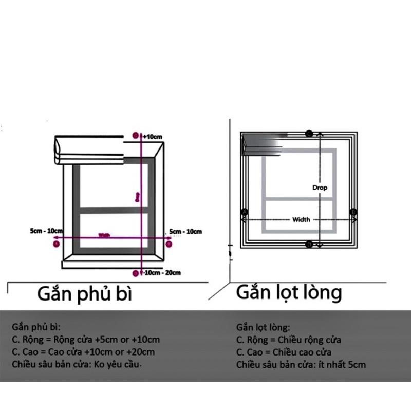 Rèm cuốn cầu vòng Modero mã Basic/ rèm cầu vòng cản sáng 70