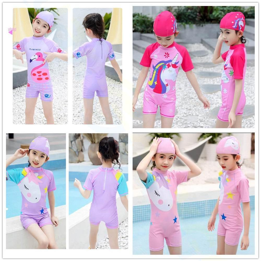 Đồ Bơi Trẻ Em Bé Trai Bé Gái Một Mảnh Bơi Trẻ Em Đi Biển Cho Bé Bộ Đồ Tắm Chống Nắng Tắm Quần Áo Mũ Bơi
