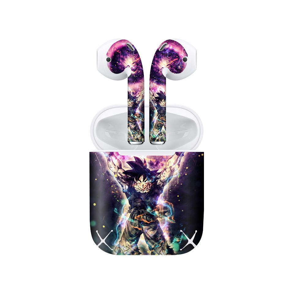 Miếng dán skin chống bẩn cho tai nghe AirPods in hình Songoku Dragon Ball - 7vnr093 (bản không dây 1 và 2