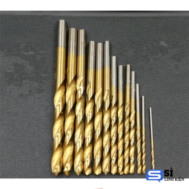 Bộ 13 mũi khoan thép phủ Titanium 2-12mm