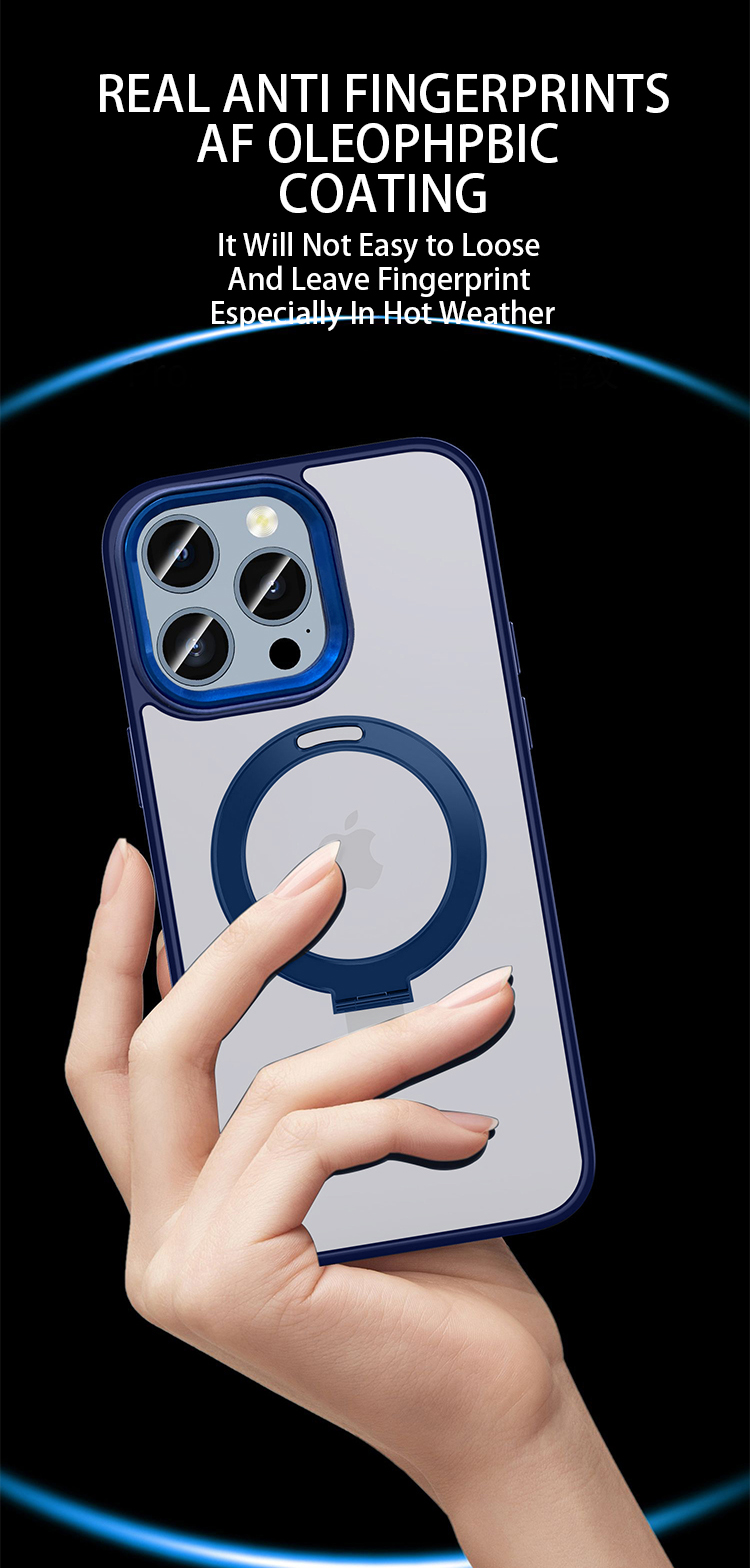 Ốp Lưng Trong Suốt Mipow Ring Holder iPhone 15 Pro/Pro Max Hàng Chính Hãng
