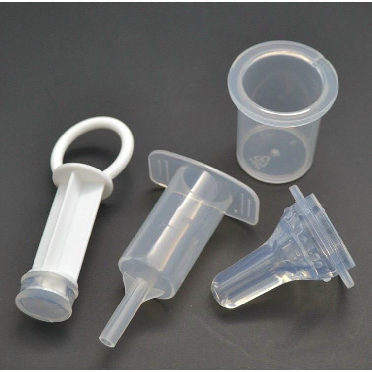 Dụng cụ uống thuoc sữa, bón thuoc bằng ống bơm xilanh cho bé đầu silicon mềm