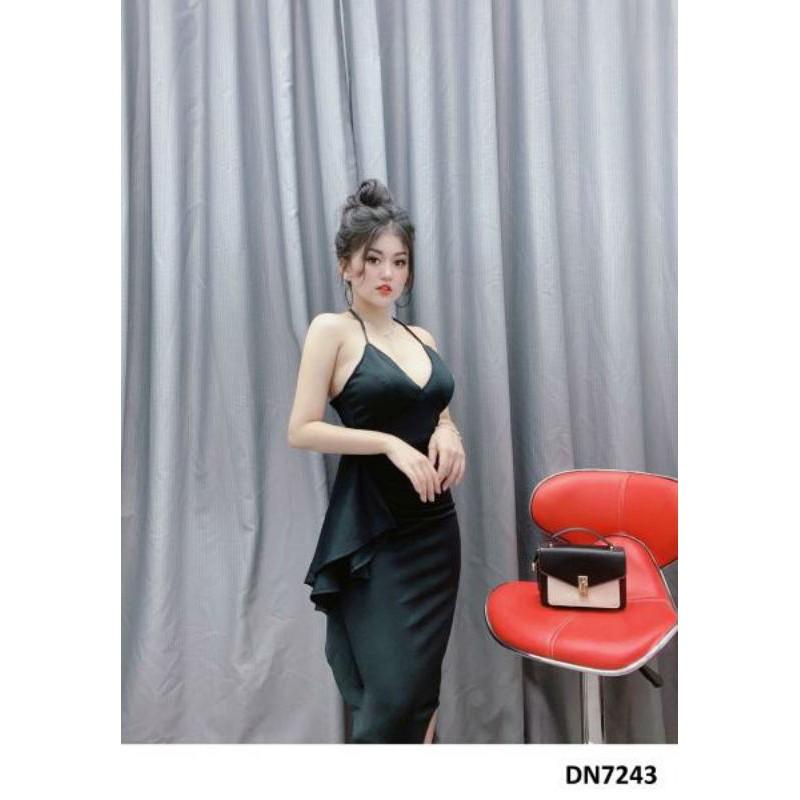 Đầm 2 dây cổ yếm phối bèo cực xinh