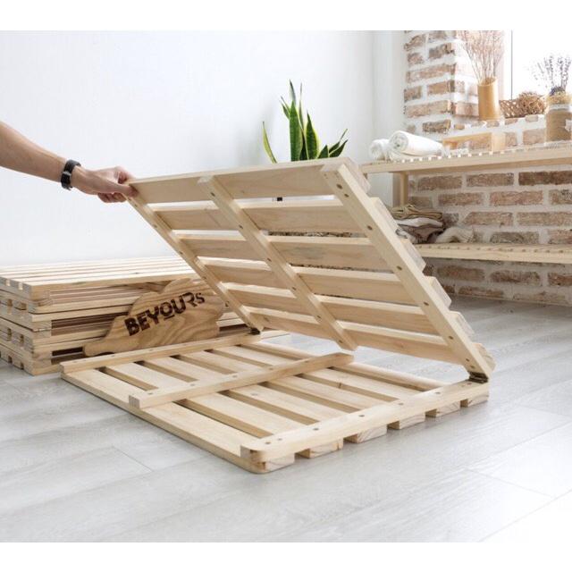 Giường Pallet Gấp Gọn,Giường Xếp Gỗ Thông Nhiều Kích Thước