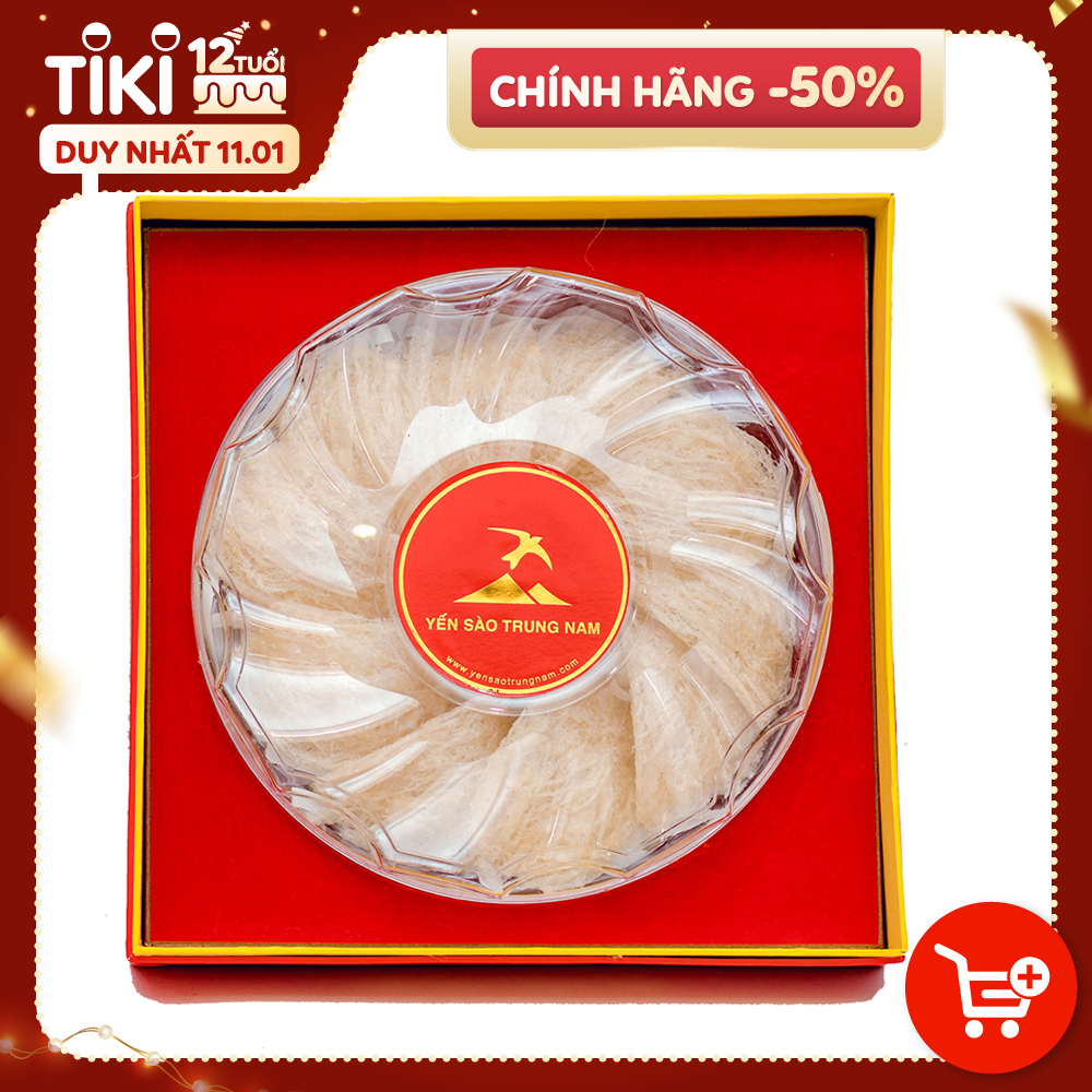 Yến Sào Tinh Chế (Tổ yến sào thô đã làm sạch lông) 10 Tổ/80g/ Hộp quà tặng - Yến Sào Trung Nam