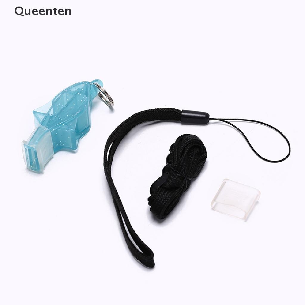 Queenten outdoor plastic whistle for emergency survival camping safety whistle 4 kits QT