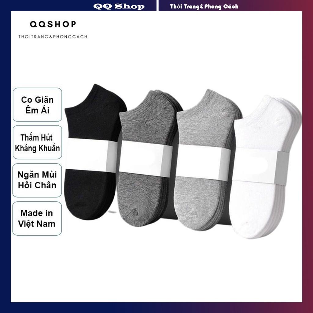 Combo 2 đôi tất ngắn nam chống hôi chân chất liệu cotton thoáng khí màu ngẫu nhiên - QQ SHOP