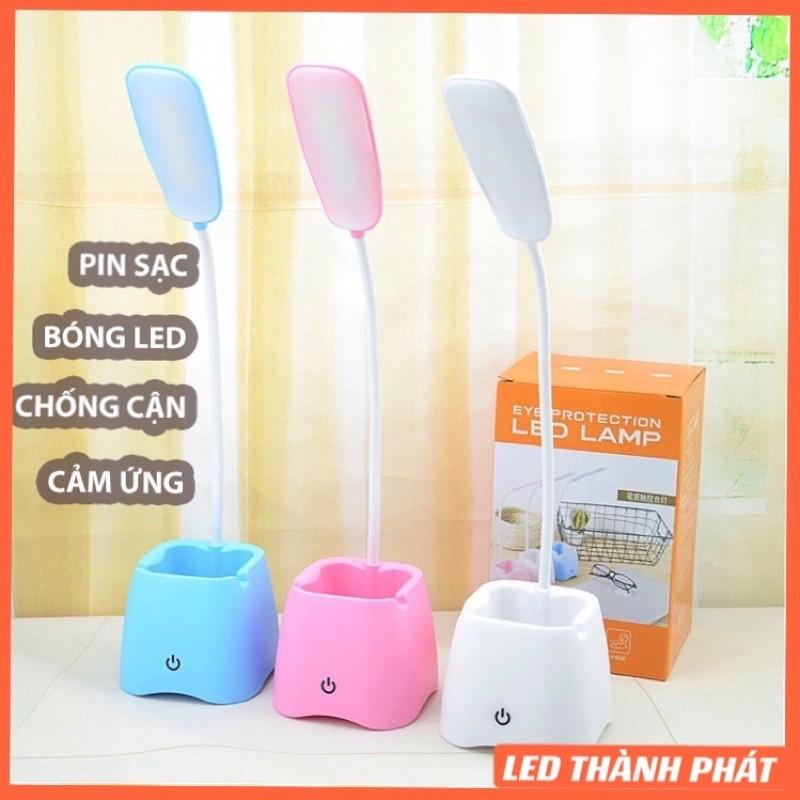 ĐÈN HỌC LED SẠC PIN ĐỂ BÀN CHỐNG CẬN 3 CHẾ ĐỘ SÁNG CÓ HỘP BÚT TIỆN LỢI DỄ THƯƠNG CHO BÉ