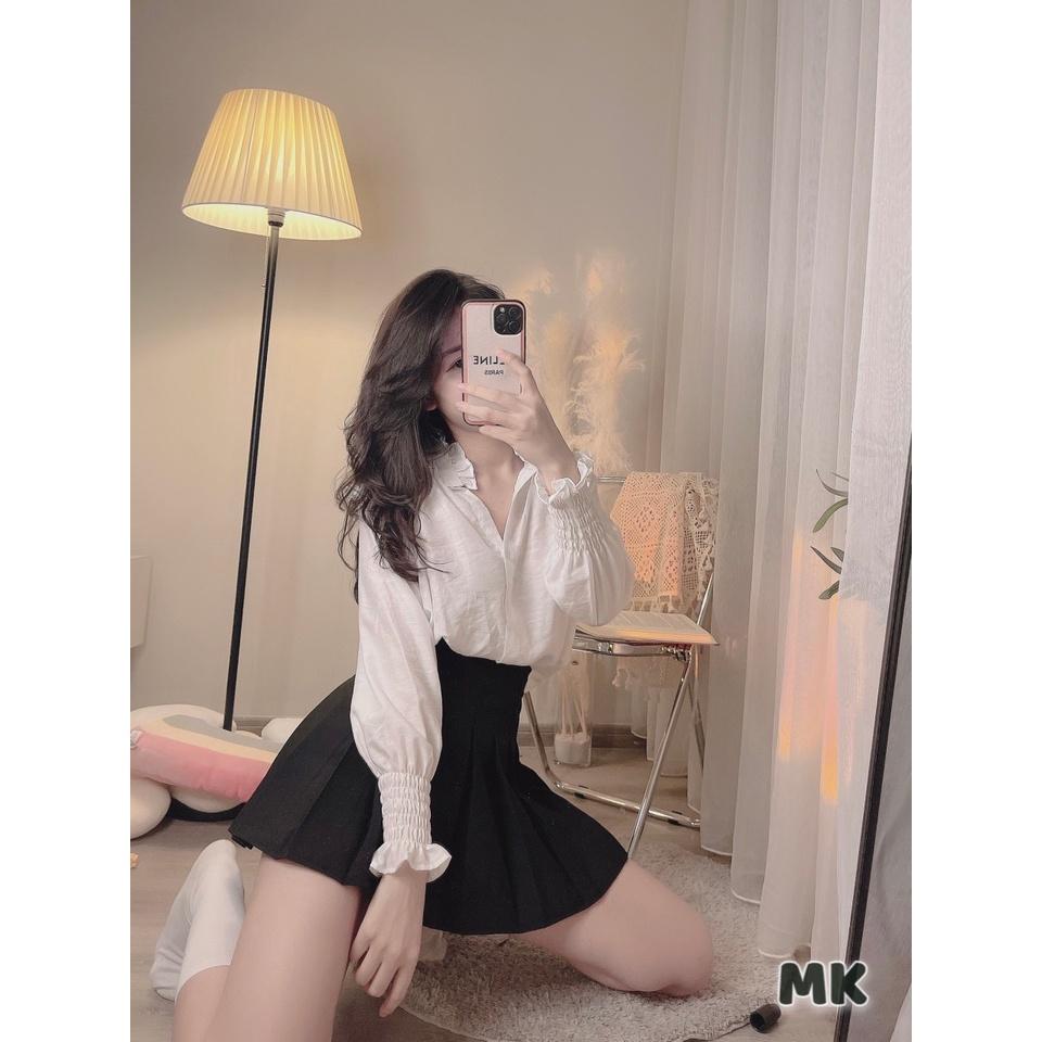 ÁO SƠ MI TRẮNG CỔ TÀU VIỀN BÈO