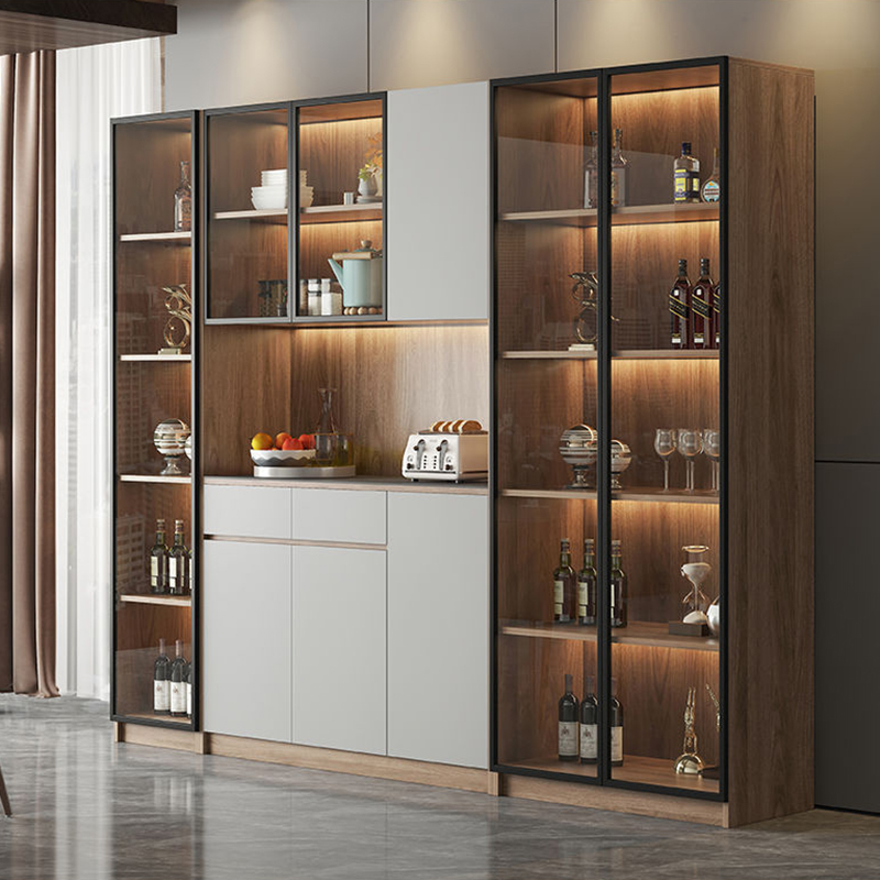 Tủ Rượu Trưng Bày Đa Năng Với Nhiều Ngăn Lưu Trữ, Đèn LED Hiện Đại Thương Hiệu SIB Decor TCK11