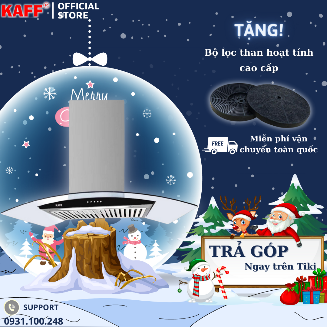 Máy hút mùi kính cong 900mm KAFF KF-GB985N - Hàng Chính Hãng