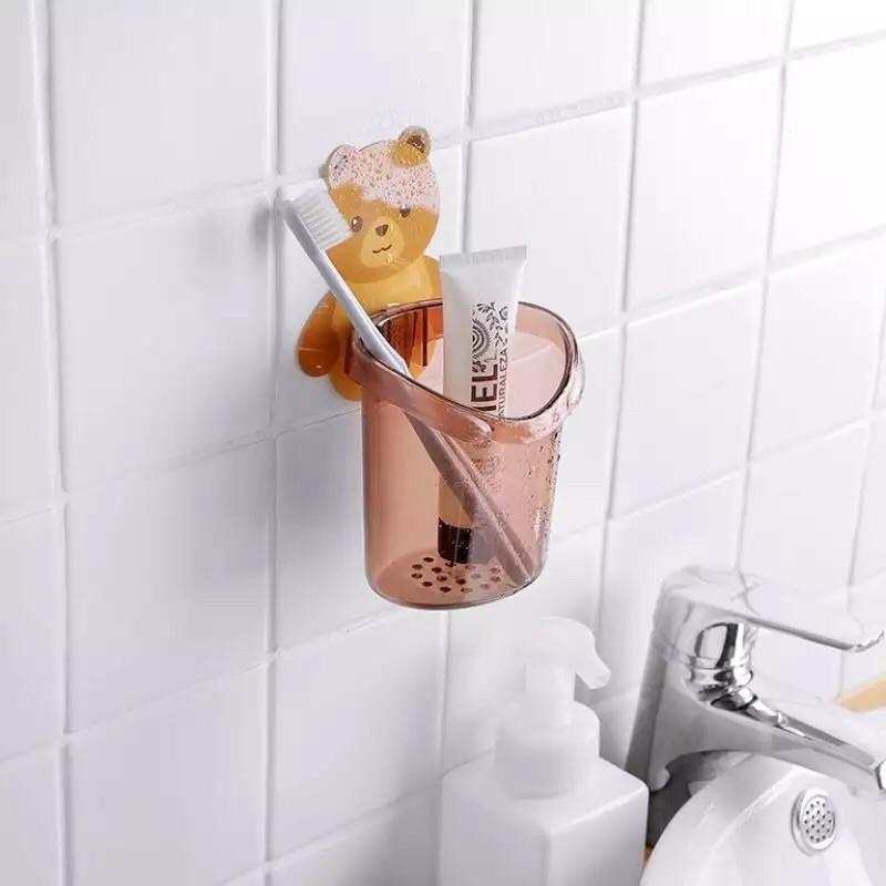 Cốc gấu dán tường tiện ích