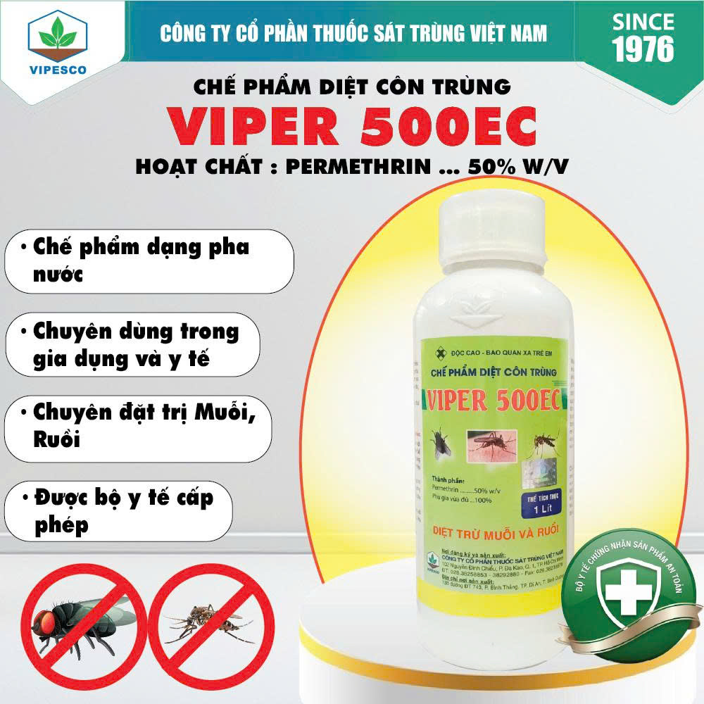 VIPER 500EC (1 lít) - DIỆT TRỪ MUỖI VÀ RUỒI