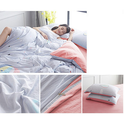 [CHĂN GA GỐI NỆM] Bộ vỏ chăn ga gối cotton tici Pastel cao cấp A (1 ga, 2 vỏ nằm, 1 vỏ chăn ) - mẫu mã đa dạng, màu sắc tươi sáng