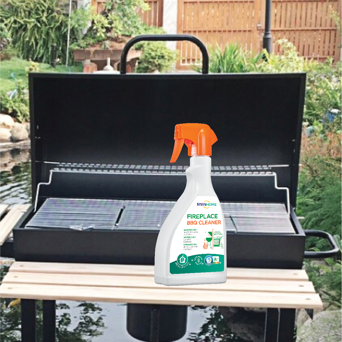 Xịt làm sạch bếp nướng BBQ, lò sưởi Stanhome Fireplace &amp; BBQ Cleaner 500ml