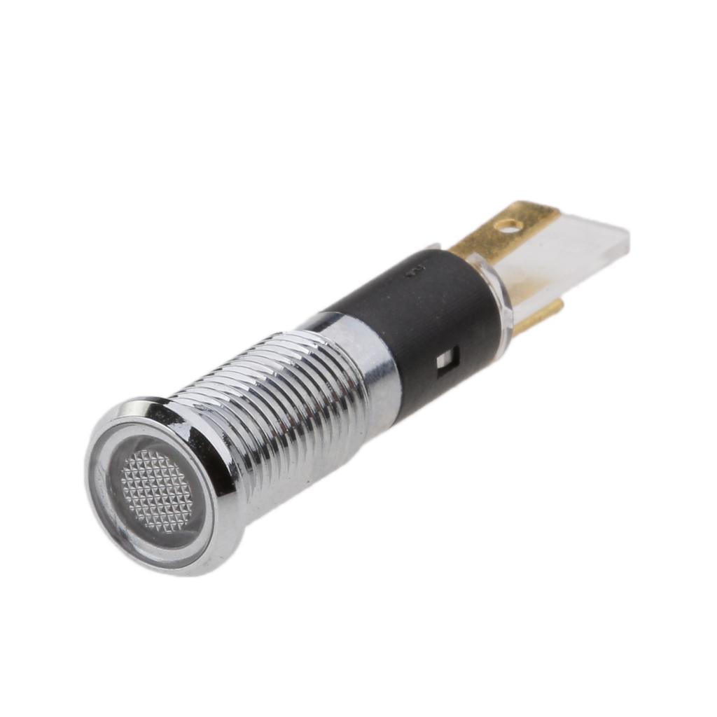 2-8pack White 8mm Car Boat Truck Dash LED Indicator Signal Lamp Light Bulb