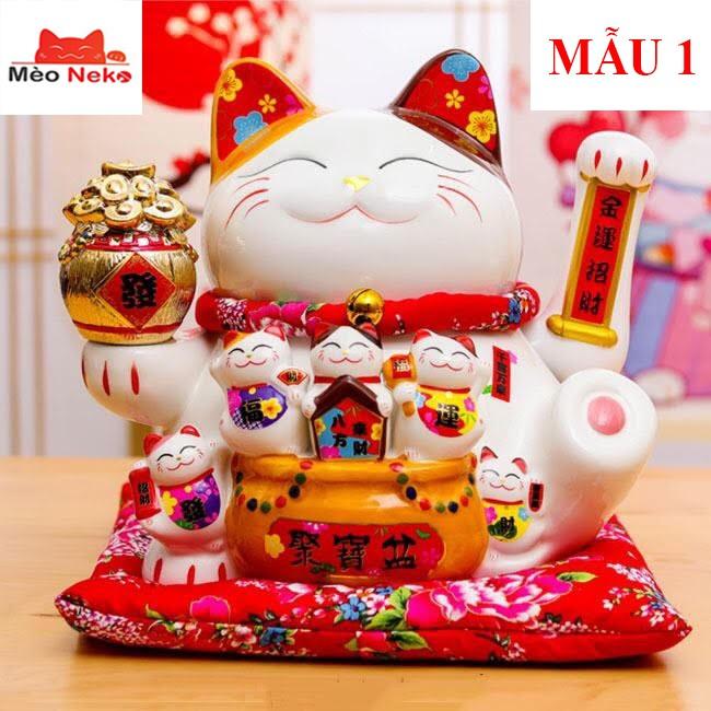 Mèo Thần Tài bằng sứ vẫy tay SIZE To