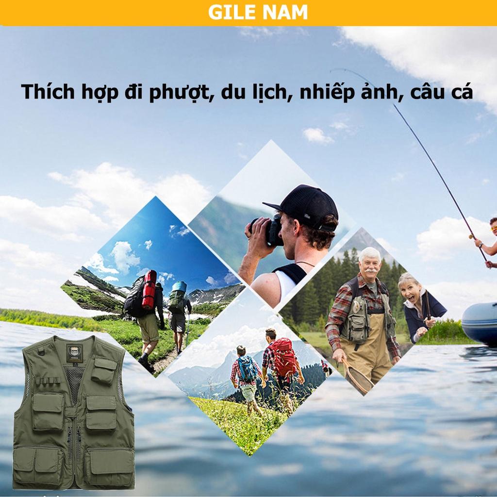 Áo gile Nam Lính Mỹ - Áo ghi lê Lính Mỹ Vest Nam Nhiều Túi Phong Cách -HÀNG CHÍNH HÃNG