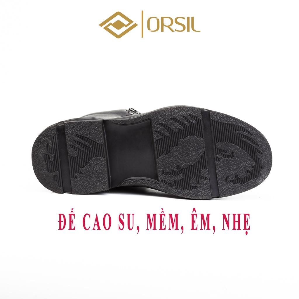 Giày boots nam cổ cao da bò cao cấp ORSIL 2 màu đen và nâu