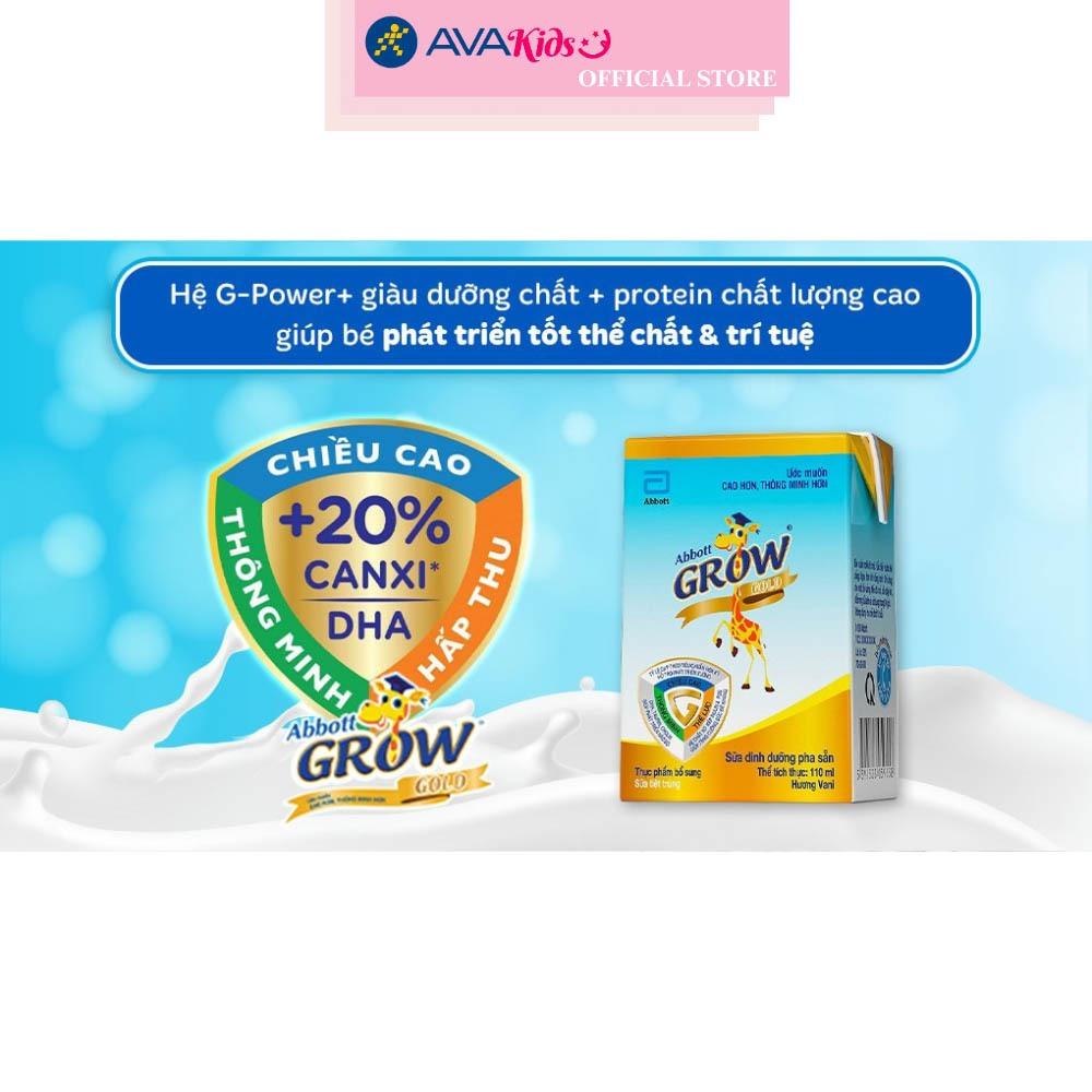 Lốc 4 hộp sữa pha sẵn Abbott Grow Gold hương vani 110 ml (từ 1 tuổi)