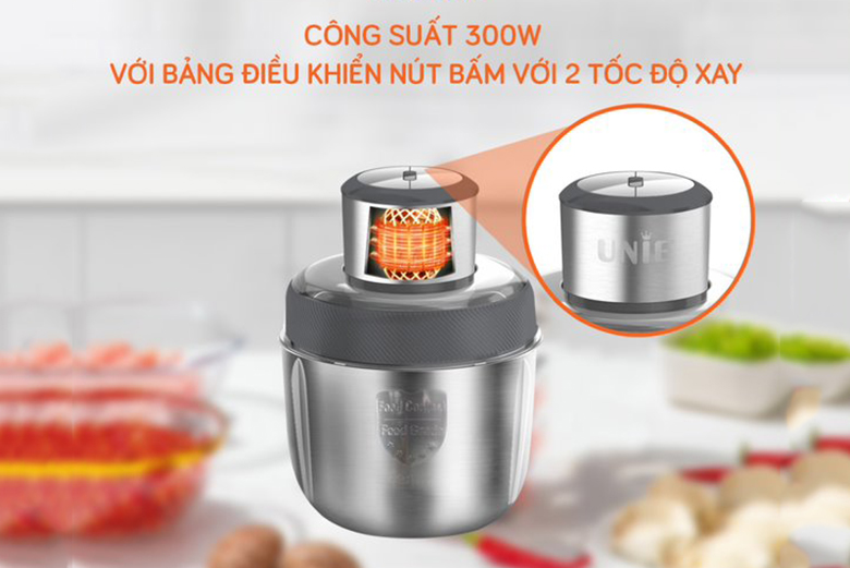 Máy xay thịt Sothing Unie UE226, dung tích 2,5l, thiết kế 4 lưỡi dao sắc bén, công suất mạnh 300W- Hàng Chính Hãng