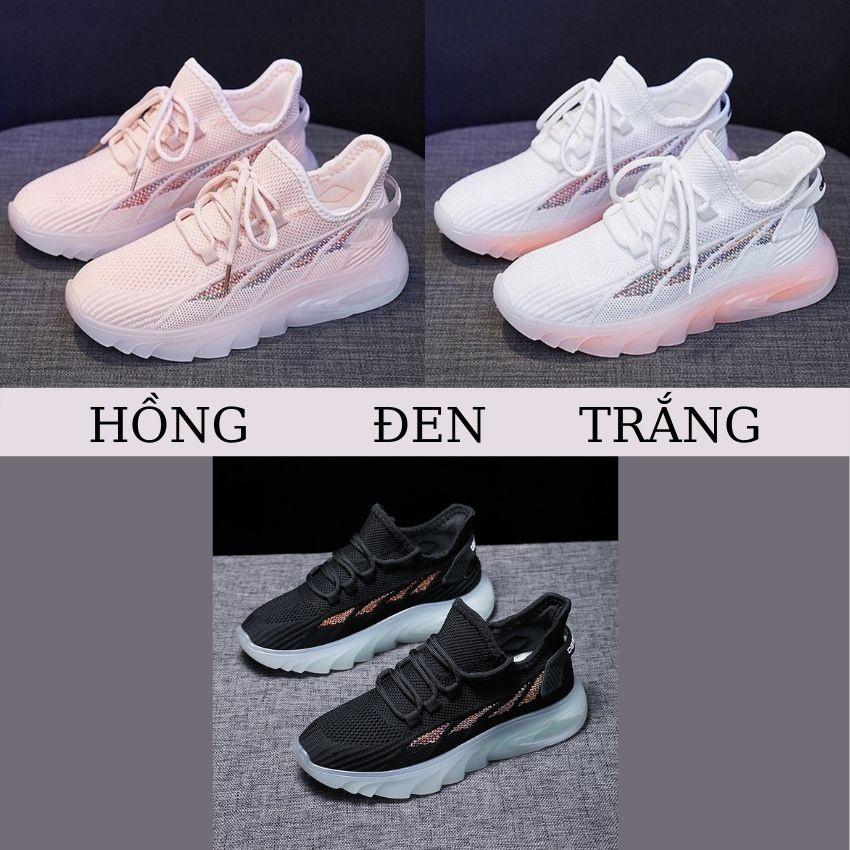 Giày Sneaker Nữ ,Giày Nữ Đế Trong Silicon Mẫu Mới Kiểu Dáng Hàn Quốc Năng Động Cá Tính ,Trẻ Trung GTTN24