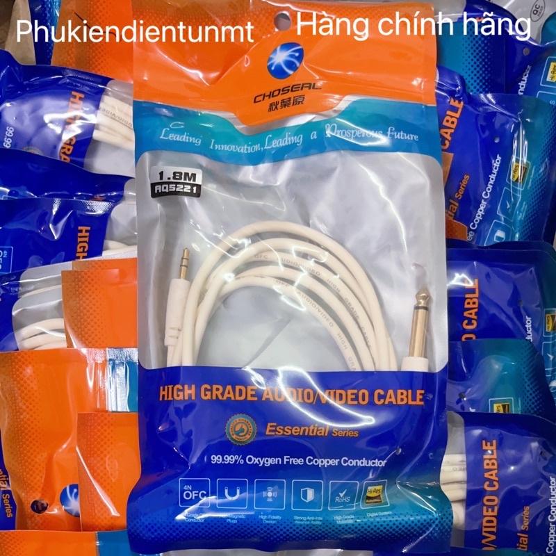 Cáp âm thanh chuyển 6.5mm sang 3.5 mm, 1.8M