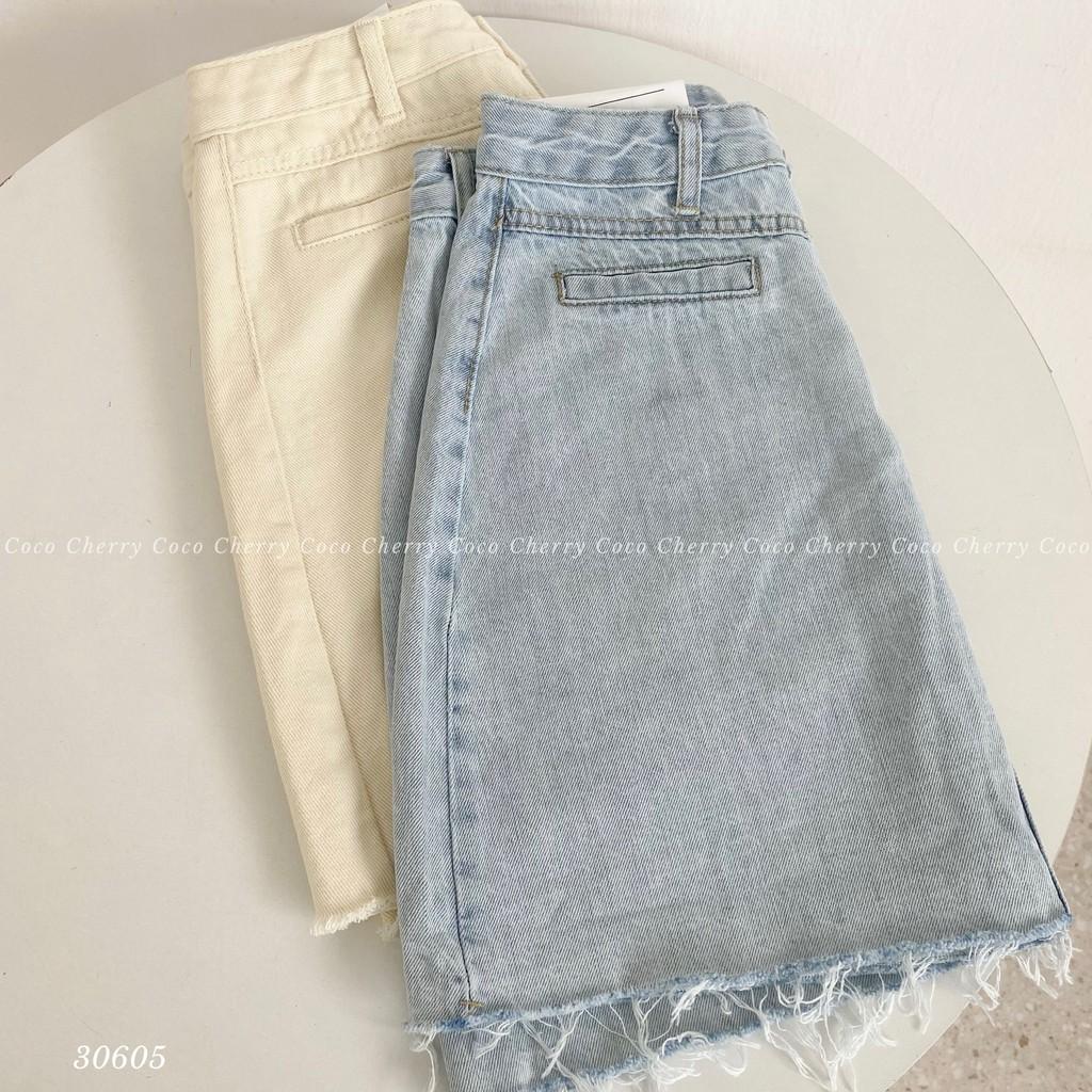 Chân váy jeans túi ngang E30605 CHERRY