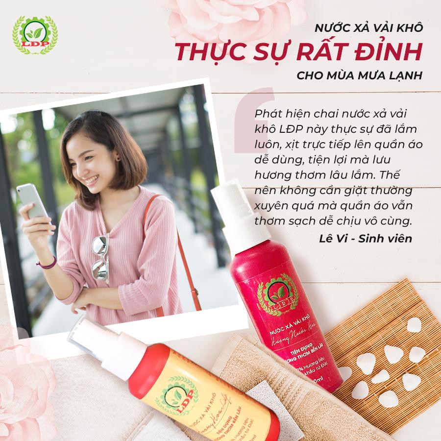 Combo 2 chai xịt xả vải khô hương nước hoa Lâm Đại Phúc