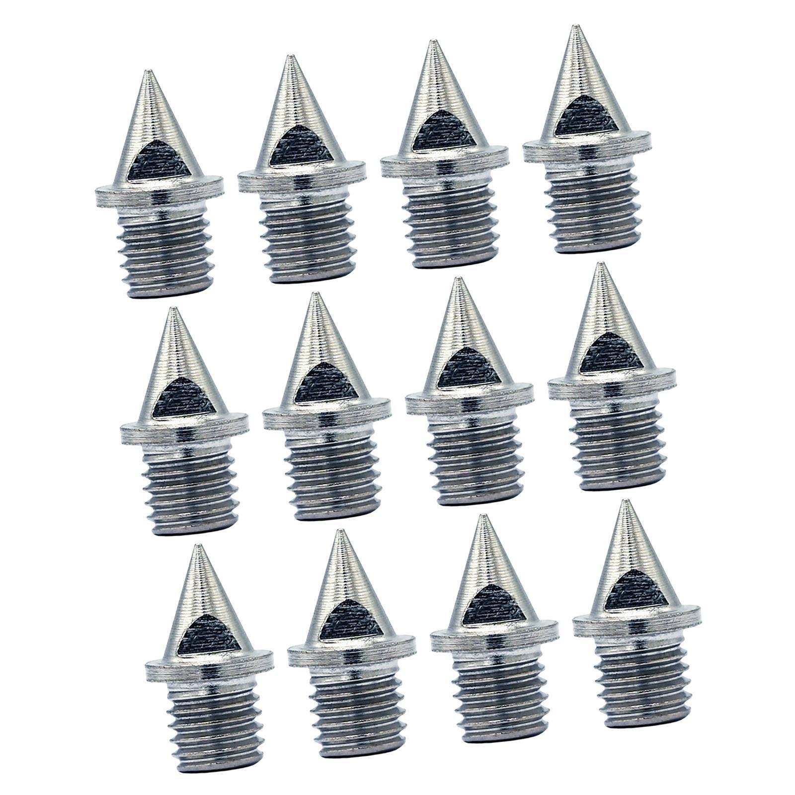 Steel Track Spikes, 12 Pcs Track Spikes for Track Shoes, Replacement Spikes for Track and Field Sprinting or Cross Country