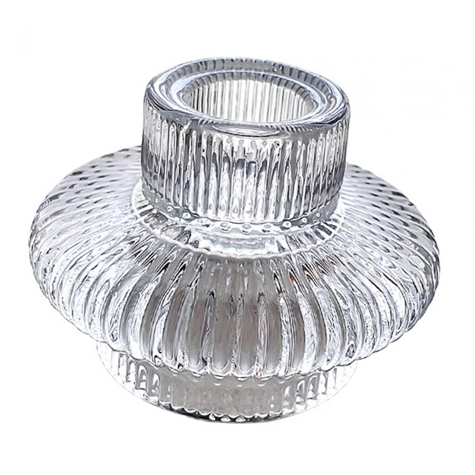 Pillar Candle Stand Candlestick Glass Candle Holder for Party Holiday