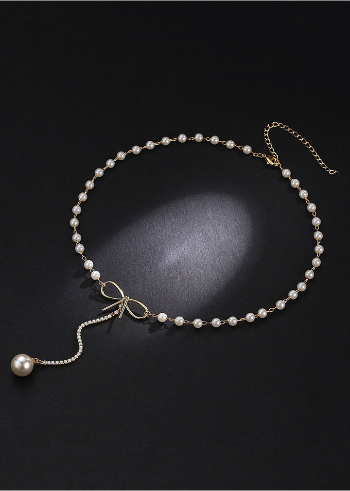 Vòng cổ choker nữ chuỗi hạt có sợi dài