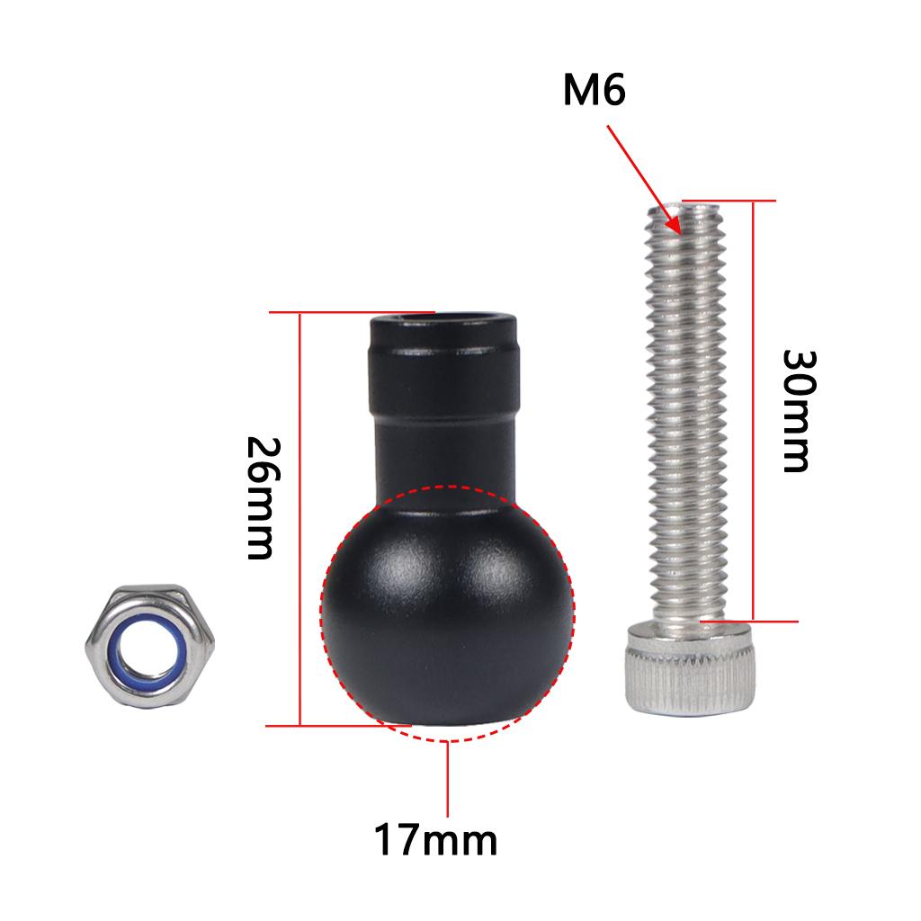 Feichao 1inch / 17mm Ball Head GPS Người giữ xe đạp DVR Clip Chân xe Bộ điều hợp cơ sở Motorcycle Mount Mount 1/4 Vít cho GoPro 11 10 9 Camera