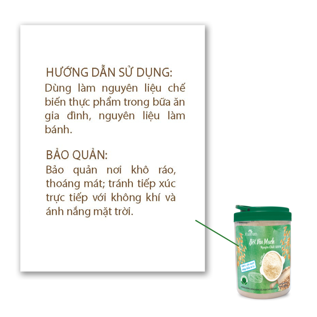 Hộp 500G(Tặng Kèm 1 Túi Yến Mạch 150G)