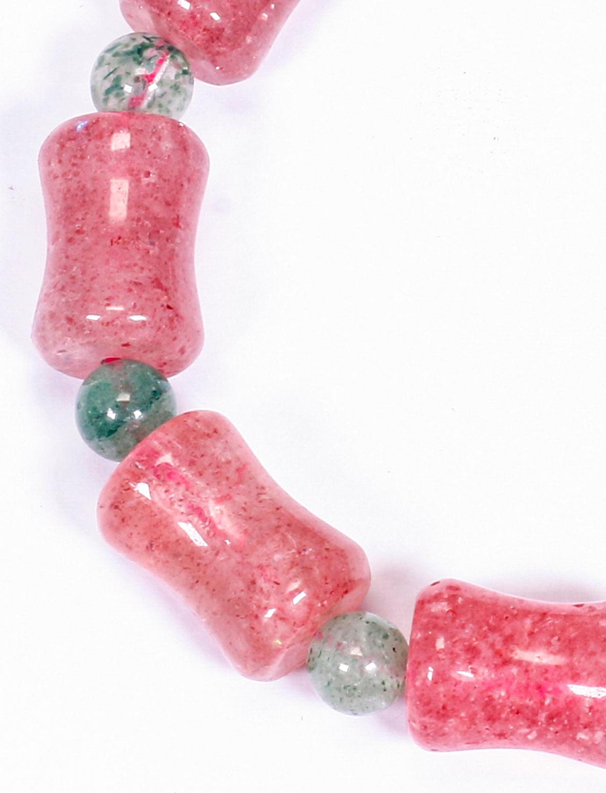 Vòng tay đá thạch anh dâu đốt trúc mệnh hỏa, thổ - Ngọc Quý Gemstones