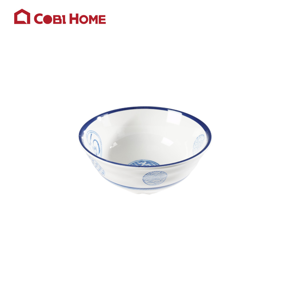 Tô canh, bát canh có họa tiết bằng melamine cao cấp 20.5cm
