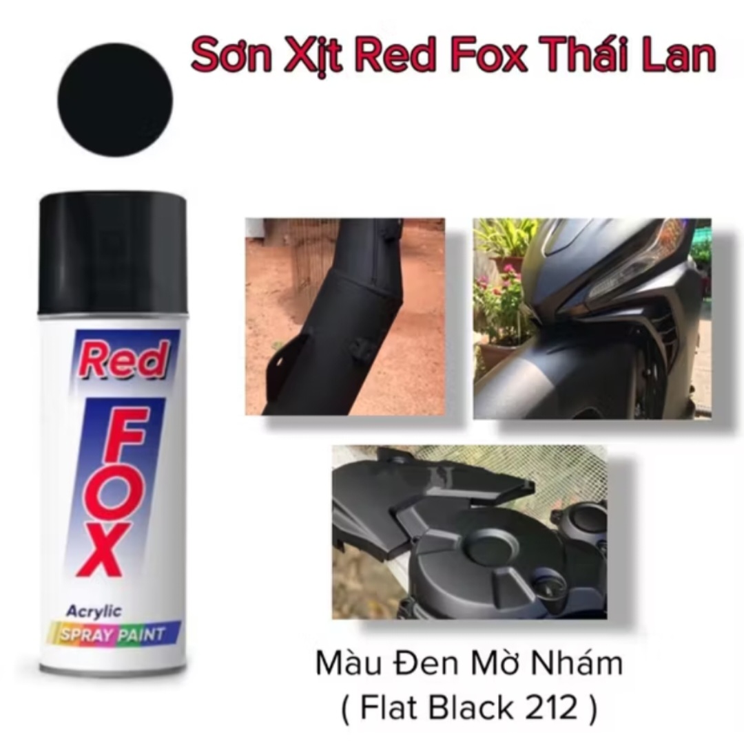 CHAI SƠN XỊT ỐNG XÃ XE MÁY ÔTÔ MẪU ĐEN NHÁM CHỐNG CHÁY TRANG TRÍ XE